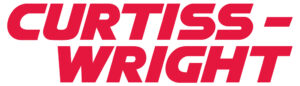 Curtiss-Wright logo in Pantone 186 Coated (red)